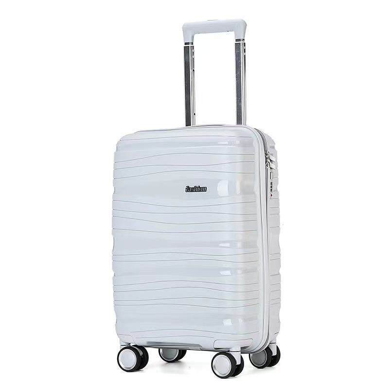 MARKSMAN Hard Shell Carry on Travelling Double Trolley Luggage Suitcase Design Wholesale PP New Stock Unisex OEM Item Style